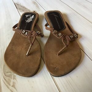 Giuseppe Braided and Beaded Flip Flops